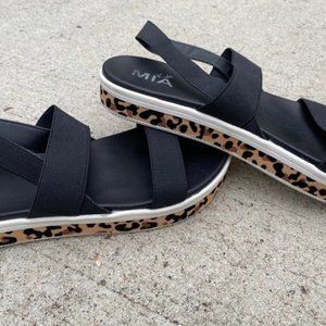 Mia Black with Animal Print Sandals